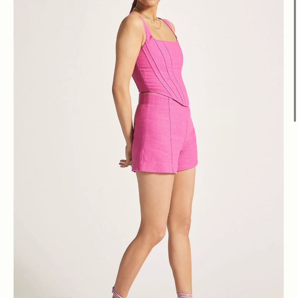 Anthropologie Pink High Waist Women Shorts